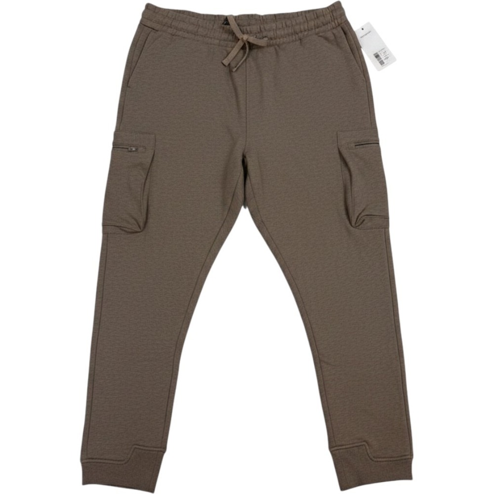 Cory Vines Mens Heavy Weight Cargo Sweatpants Brown Tapered Joggers XL NEW